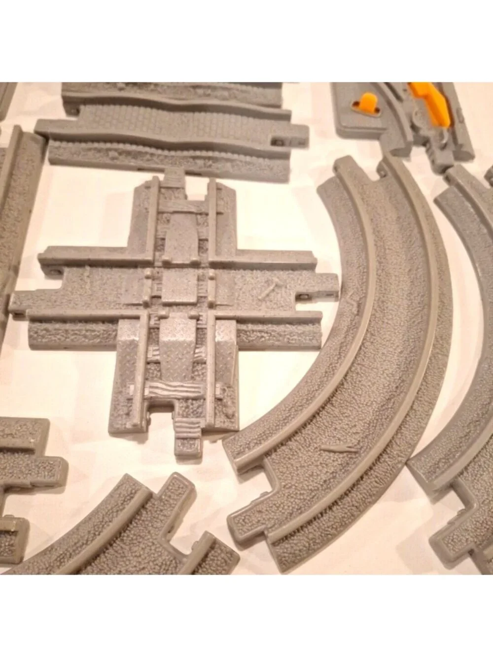 Geotrax Gray Railroad Train Tracks Lot 12 Pc  Straight Curves Fisher Price